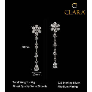 Pendientes de Plata de Ley 925 con Diseño de Flor Anaya, Chapados en Oro con Detalles de Perlas y Diamantes, Ideales para Bodas y Fiestas - Product Image 6
