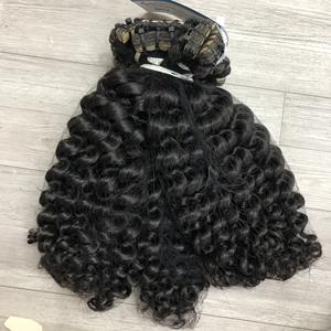 Extensions de Cheveux Bouclés Bande Double Dessiné Extension de Bande de Cheveux Humains Vierge Remy Bande dans les Extensions de Cheveux Humains - Product Image 3