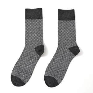 Crew <b>Socks</b> <b>Wool</b> Nylon Argyle Pattern Breathable Casual Adult Autumn Knitted Standard Thickness - Product Image 4