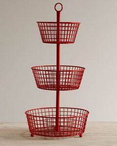 Corbeille à fruits en corde et fer tissés à la main, style nordique, panier de rangement pour articles divers de bureau, panier décoratif en fil métallique pour la maison et l'hôtel - Product Image 2