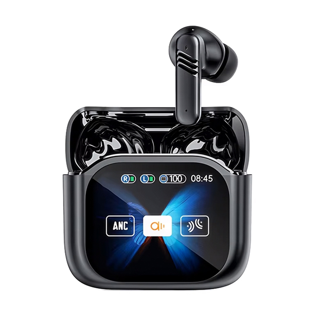 AI Translator TWS Earbuds Business Travel Smart In-Ear Earphones Dual-channel ANC IPX-6 Waterproof LED Battery Real-Time Touch