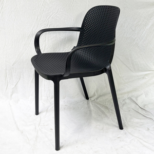 Modern Farmhouse Style <b>Plastic</b> <b>Dining</b> <b>Chair</b> Armrests ST3017 Light Stackable for Home Restaurants Living Rooms Various Colors - Product Image 2