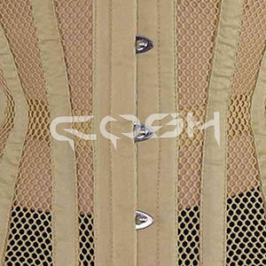 Vêtements de mode et de fitness, corset beige en maille à lacets, cintrant la taille - Product Image 5