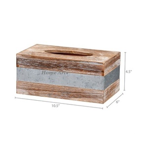 Porte-serviettes en bois de couleur marron fait à la main porte-papier de soie de forme rectangulaire de qualité supérieure à bas prix - Product Image 3