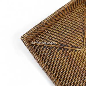 Plateau en rotin fait main de style bohème, design flexible, en provenance du Vietnam, pour le service et la décoration intérieure (vente en gros) - Product Image 2