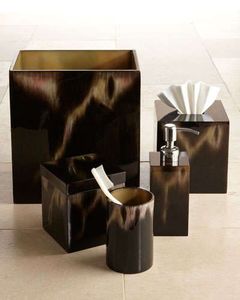 Ensemble de salle de bain classique en corne de buffle naturelle fait à la main, cinq pièces, avec des caractéristiques anti-poussière et faciles à nettoyer - Product Image 3