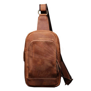 Sac de poitrine en cuir avec logo personnalisé Sac de poitrine en cuir du meilleur matériau Sac de poitrine en cuir de marque privée - Product Image 1