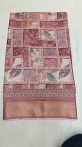 Sarees Dola à impression numérique, collection exquise London Queen, saree en soie Dola à impression numérique de qualité supérieure, saree pour femmes, vente en gros surat - Product Image 5