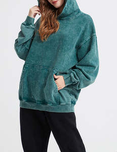 Custom Sunfaded Faded Zip up Sudadera con capucha con cremallera, Hombres Boxy Oversized Zip up Hoodie,Streetwear Acid Wash Distressed Zip up - Product Image 6