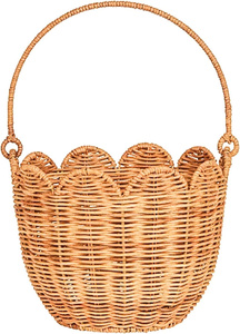 Cesta de ratán hecha a mano 100% Natural de alta calidad, diseño versátil ecológico con asas, Ideal para la organización y decoración del hogar - Product Image 6