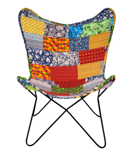 Silla Moderna de Tela y Hierro con Diseño de Mariposa para Oficina en Casa, Bar en Casa, Apartamento, Almacén, Restaurante, Cafetería - Product Image 2