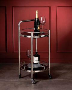 <b>Heavy</b> <b>Duty</b> Three Tier Metal Serving <b>Trolley</b> With Wheels Perfect For Catering Services And Large Wedding Events - Product Image 6