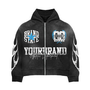 Camiseta de Hombre de Talla Grande, 500 GSM, Peso Medio, con Logotipo Personalizado, Estampado Digital, Antiarrugas, Cierre de Botones, Estilo Hip Hop - Product Image 2