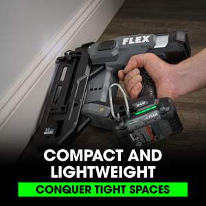 Pistola de Clavos Inalámbrica sin Escobillas de 24V, Calibre 16, Kit con Acabado Recto de 3/4 y 2-1/2 Pulgadas, Batería de Litio de 2.5Ah, 160W, Alta Velocidad - Product Image 2