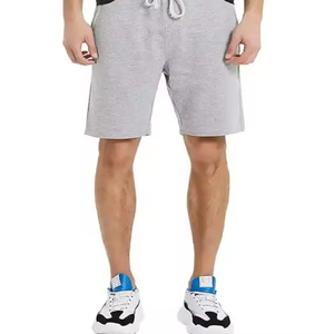 New High Quality Summer Unisex Raw Hem Drawstring <b>Men</b> <b>s</b> Cotton Fleece Sweat Plain <b>Shorts</b> Custom 3D Puff Print <b>Shorts</b> for <b>Men</b> - Product Image 3