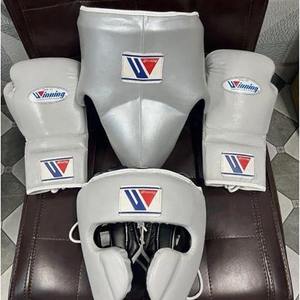 Ensemble de boxe professionnel pour sparring, gants en cuir véritable, nouveau design, logo personnalisé, réglables pour l'entraînement - Product Image 6