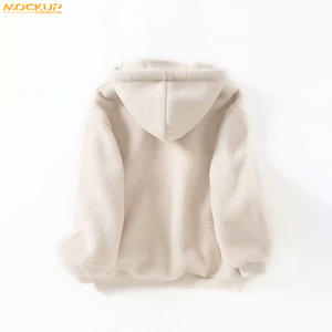 เสื้อฮู้ดผ้าฟลีซแบบสวมหัวสีพื้นสำหรับผู้ชายใส่ในฤดูหนาวโลโก้ได้ตามต้องการ - Product Image 3