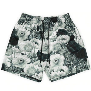 Shorts de sport personnalisés pour hommes, entrejambe 4 pouces, 100% polyester, respirant, séchage rapide, taille élastique, maille sublimée - Product Image 5
