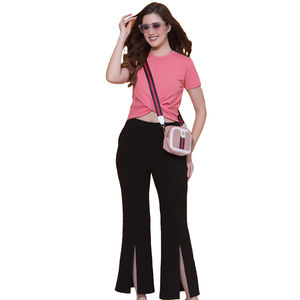 Top Corto de Moda Urbana Ecológico con Estilo Acordonado, Ropa Casual para Mujer, Suave para Uso Diario, Corte Regular, Elegante, Cómodo, Moda de Verano - Product Image 4