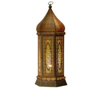 Table Top Decoration <b>Lantern</b> Top Quality Metal Iron Moroccan <b>Lantern</b> <b>Vintage</b> Black And Gold Moroccan Style <b>Lantern</b> Good Price - Product Image 2