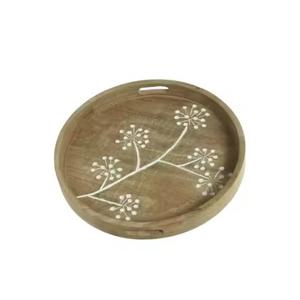 Bandejas de madera para servir té Diseño increíble Elegante, Construcción Premium para cafeterías y casas de té Bandejas para servir Bandejas de almacenamiento pequeñas - Product Image 5