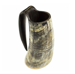 Tasse noire en corne Unique pour boire de la bière, décor d'intérieur, Design de matériau Unique, tasse à boire - Product Image 4