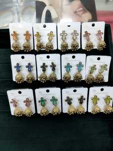 Vente chaude Petit Jhumki Vintage Shadow Boucles D'oreilles pour les Femmes Western Boucles D'oreilles Élégant Vintage Style Boucle D'oreille Affichage - Product Image 2