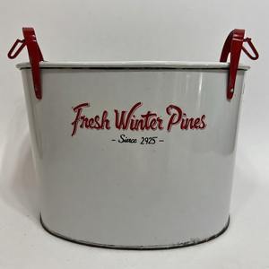 Jardinière extérieure légère et durable Snowdrift Glow en métal galvanisé avec charme vintage pour décor d'entrée de jardin à la maison - Product Image 4