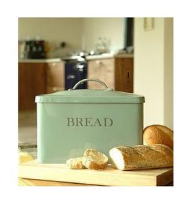 กล่องขนมปังเหล็กแบบวินเทจพร้อมกล่องสำเร็จรูปเคลือบด้วยผงสีเขียวงานฝีมือระดับพรีเมียม - Product Image 1