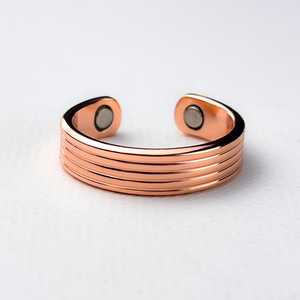 2024 CostaRica, venta al por mayor, joyería cristiana, diseño Simple, anillo de cobre puro para hombre, anillo de cobre martillado, anillo grueso para mujer - Product Image 4