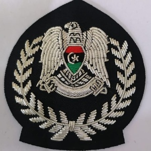 Insigne Wok Épaule LIBYE BRODÉ À LA MAIN badge en fil de métal avec BADGE EN FIL DE BULLION - Product Image 3