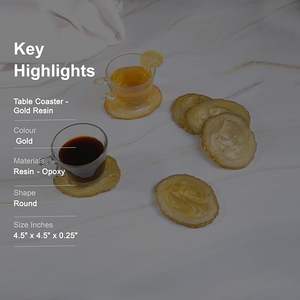 Sous-verre en résine décoratif de style bohème de qualité supérieure, écologique, fait à la main, surface lisse pour un placement sûr et stable des boissons - Product Image 3