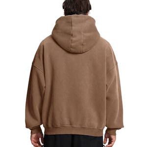 Vente en gros de sweats à capuche zippés avec logo personnalisé sweat à capuche uni en coton pour hommes sweats lourds streetwear sweat à capuche surdimensionné - Product Image 6