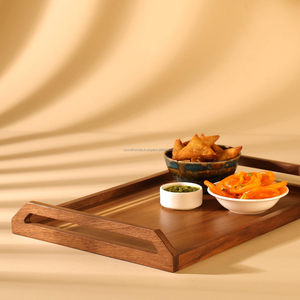 Indian Export Quality Handmade Wooden Serving <b>Tray</b> <b>Large</b> Snacks <b>Tray</b> for Wedding and Party Application Wooden <b>Tray</b> - Product Image 2
