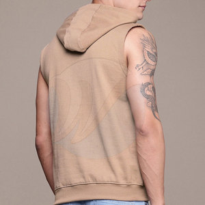 Sudaderas con capucha de gimnasio sin mangas para hombres más vendidos Nuevo estilo de algodón mezclado con MOQ bajo para el ejercicio de primavera - Product Image 2