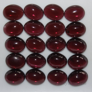 หินกึ่งอัญมณีทรงรีโกเมนธรรมชาติทรงแบนราบสีแดงเหลี่ยมเพชรพลอยหินกึ่งเหลี่ยมเพชรพลอยหินหลวมเครื่องผลิต jipur 2x4ให้12x16mm - Product Image 1