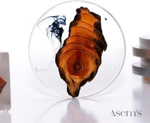 Latest Design Round Wood Epoxy <b>Coaster</b> <b>Beaded</b> Pattern Mat Pad Set for Wedding Birthday Parties Banquets Decoration - Product Image 6