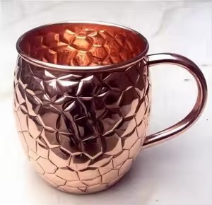 Taza de cobre puro de primera calidad diseñada para agregar encanto atemporal, belleza y lujo a cada sorbo y experiencia de bebida diaria - Product Image 2
