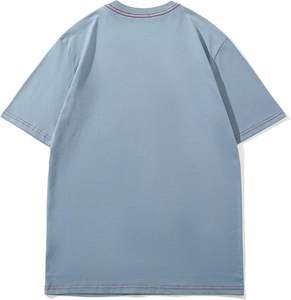 T-shirts à col rond personnalisables pour hommes 100% coton à manches courtes Design vierge en gros T-shirts à manches courtes pour hommes - Product Image 4