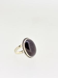Bague classique en pierre précieuse d'os de dinosaure, argent sterling 925, cabochon de forme octogonale, toutes tailles disponibles, fabrication artisanale, vente en gros - Product Image 2