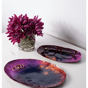 Plateau en métal en laiton meilleur plateau de service en métal de forme Unique pour la cuisine moderne vente chaude nouveautés plateau de service en métal - Product Image 6