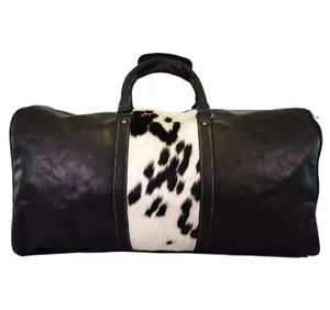 Weekender Grand sac polochon en cuir de vachette véritable Sac de sport de voyage pliable pour l'extérieur - Product Image 2