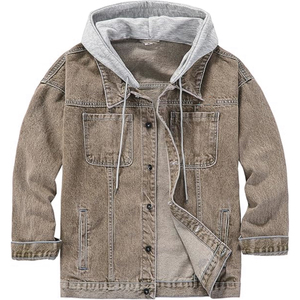 แจ็กเก็ตเดนิมใหม่สำหรับผู้ชายแจ็คเก็ตยีนส์อบอุ่นสำหรับฤดูหนาวสไตล์วินเทจแจ็กเก็ตเดนิมทำได้ตามต้องการ - Product Image 1