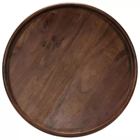 Mesa de Comedor Redonda Moderna de Madera Maciza, Muebles de Lujo para Sala de Estar y Dormitorio, Ligera