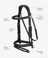 Selle de cheval western anglaise en cuir marron de haute qualité avec bride, arceau en bois, boucle en laiton et design protecteur