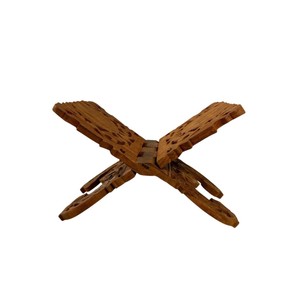 Fabriqué à la main en bois de Sesham Rehal pliable support de livre religieux sculpté repos de lecture et porte-livre pour la décoration intérieure en vente - Product Image 6