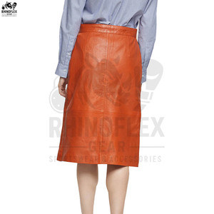Nouvelles jupes en cuir véritable décontractées pour femmes, design personnalisé, couleur et taille personnalisées, respirantes, de haute qualité, service OEM - Product Image 3