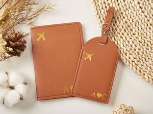 ชุดที่ใส่หนังสือเดินทางและป้ายห้อยกระเป๋าผ้าคลุมกระเป๋าเดินทางทำมือ LPT-0017C แบบส่วนตัว - Product Image 2