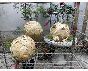 ลูกบอลหวายทอมือสำหรับการส่งออกในสีต่างๆตกแต่งบ้านและตกแต่งบ้านขายปลีกหรือตั้งโชว์ - Product Image 5