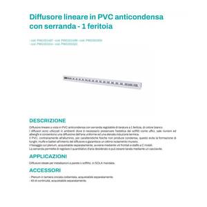 ตัวกระจายลมแบบเส้นตรง PVC ป้องกันการเกิดหยดน้ำ Tecnosystemi พร้อมตัวควบคุมแบบ 1 ช่องสำหรับระบบ HVAC - Product Image 6